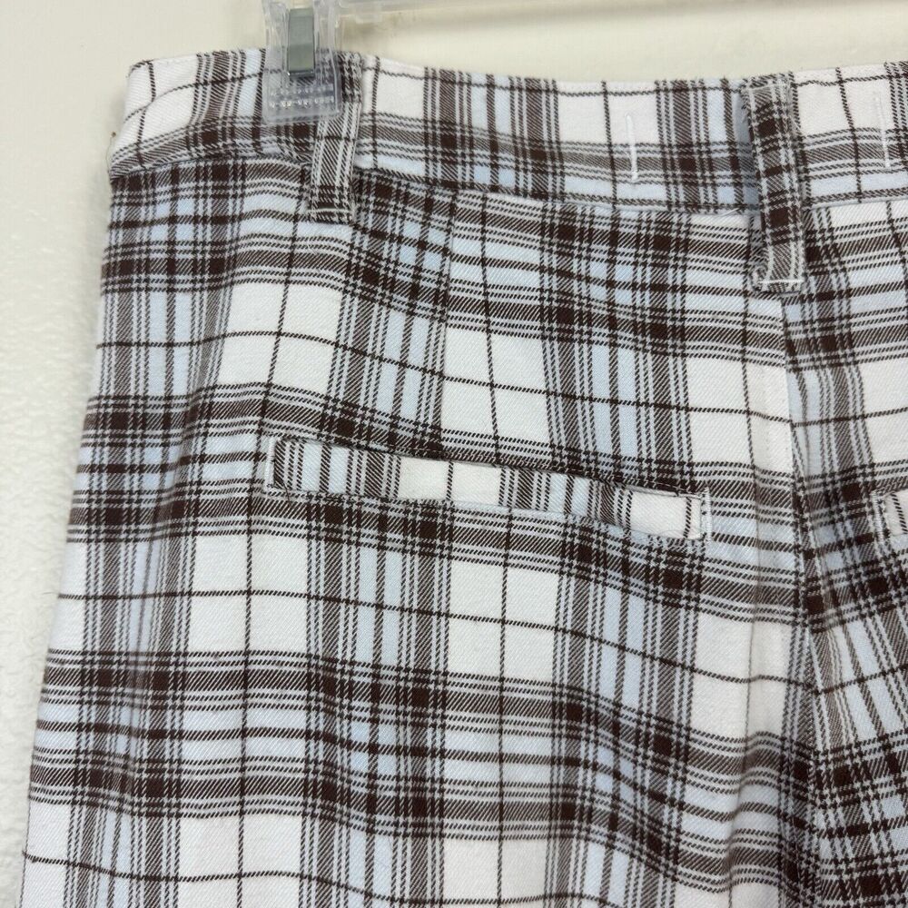 Hollister Ultra High Rise Vintage Baggy Pants Plaid Flannel Brown 13S W31 - Picture 11 of 16
